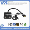 HDMI 1.4 para cabo de conversor VGA Macho para fêmea HDMI para vga Conversor de cabo com cabo de áudio para HDTV PC Laptop HD 1080P